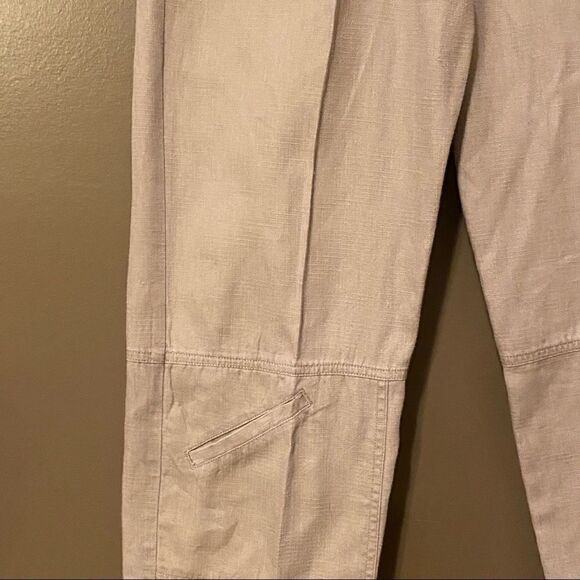 Chico’s Tan Linen Blend Pants Size 0 Drawstring - Picture 4 of 12